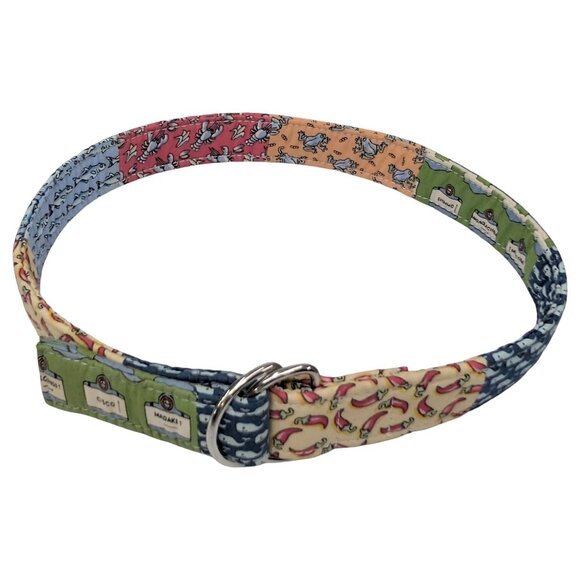 Vineyard Vines Patchwork Belt Boys Multicolor Cotton Fabric D Ring Size S - Picture 2 of 12